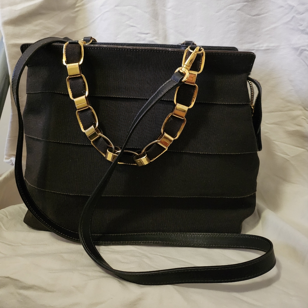 Salvatore Ferragamo Brown Layered Ribbon Bag